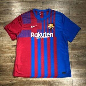 Nike Barcelona FC Lionel Messi Soccer Jersey Rakuten UNICEF Youth XXL Drifit #10